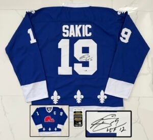 Joe Sakic Signed Jersey Quebec Nordiques JSA 1