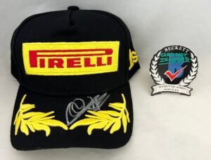 Mika Hakkinen Signed Hat Pirelli McLaren Formula 1 F1 Beckett BAS