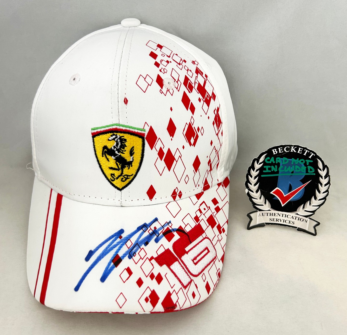 Charles Leclerc Signed Hat Monaco GP Ferrari Formula 1 F1 Beckett BAS 1