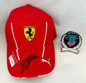 Charles Leclerc Signed Hat Ferrari Formula 1 F1 Beckett BAS