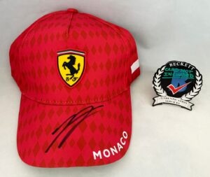 Charles Leclerc Signed Hat Monaco Ferrari Formula 1 F1 Beckett BAS