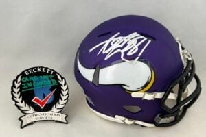 Adrian Peterson Signed Mini Helmet Minnesota Vikings Beckett BAS