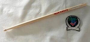 Nicko McBrain Signed Drumstick Iron Maiden Beckett BAS 1