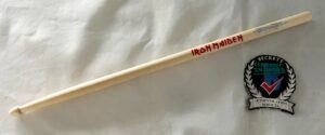 Nicko McBrain Signed Drumstick Iron Maiden Beckett BAS 2