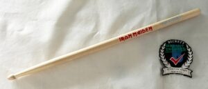 Nicko McBrain Signed Drumstick Iron Maiden Beckett BAS 5