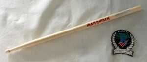 Nicko McBrain Signed Drumstick Iron Maiden Beckett BAS 6
