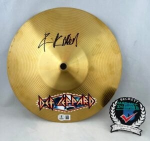 Rick Allen Signed Cymbal Def Leppard Beckett BAS