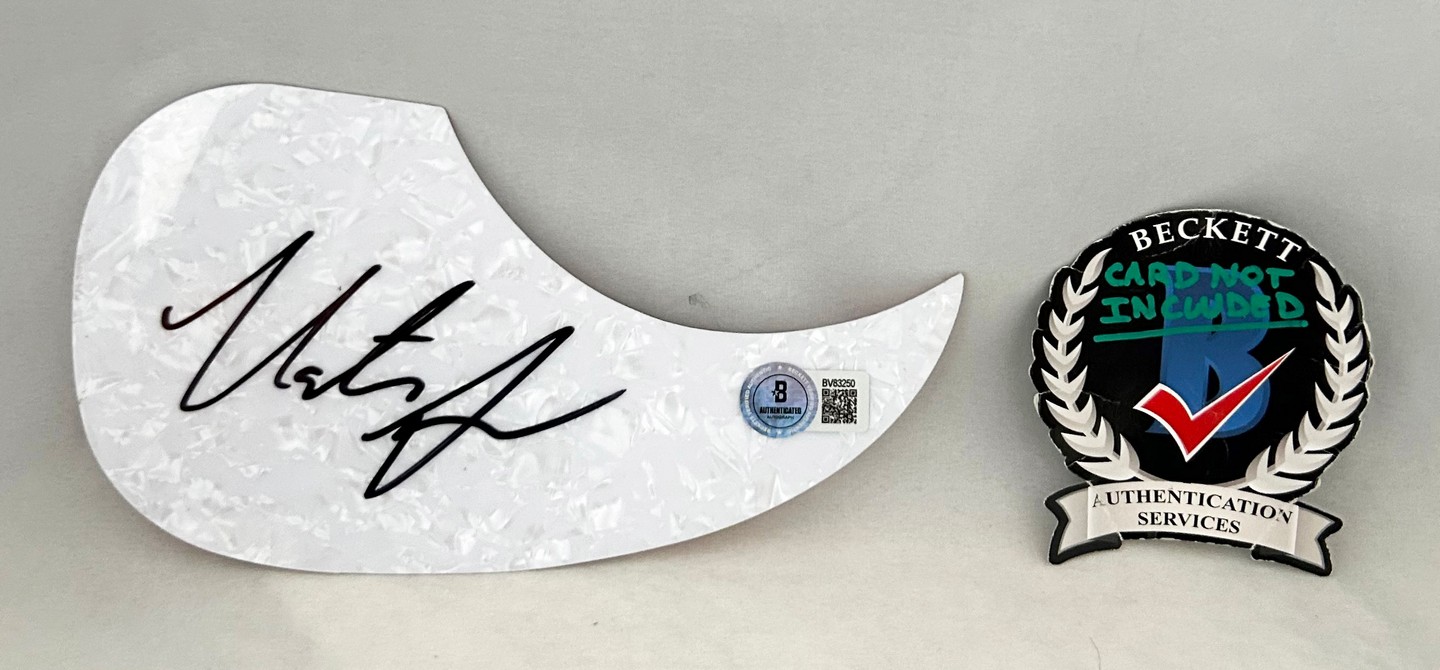 Nate Smith Signed Acoustic Pickguard Beckett BAS 1