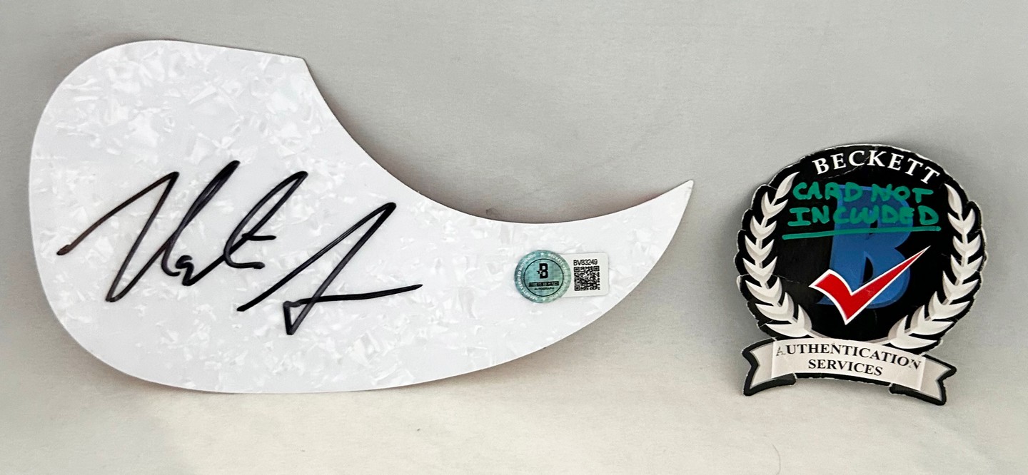 Nate Smith Signed Acoustic Pickguard Beckett BAS 2