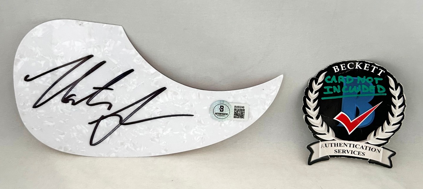 Nate Smith Signed Acoustic Pickguard Beckett BAS 3