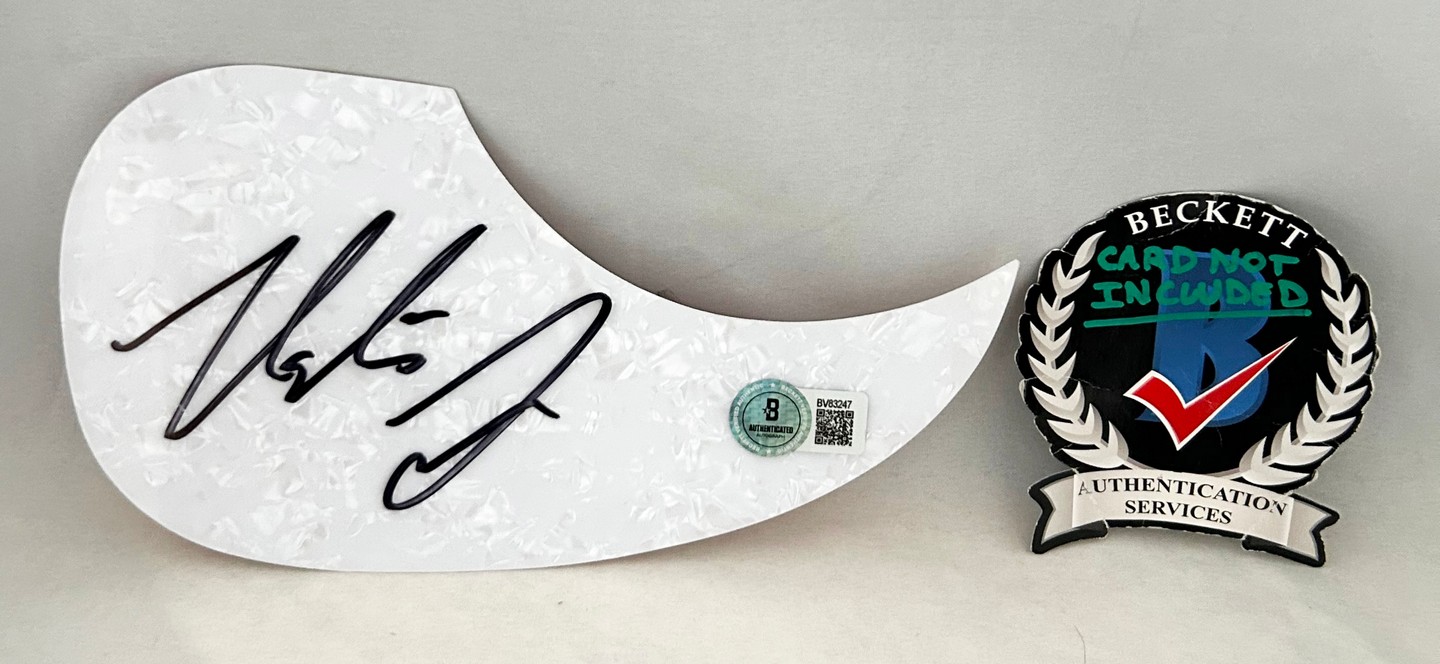 Nate Smith Signed Acoustic Pickguard Beckett BAS 4