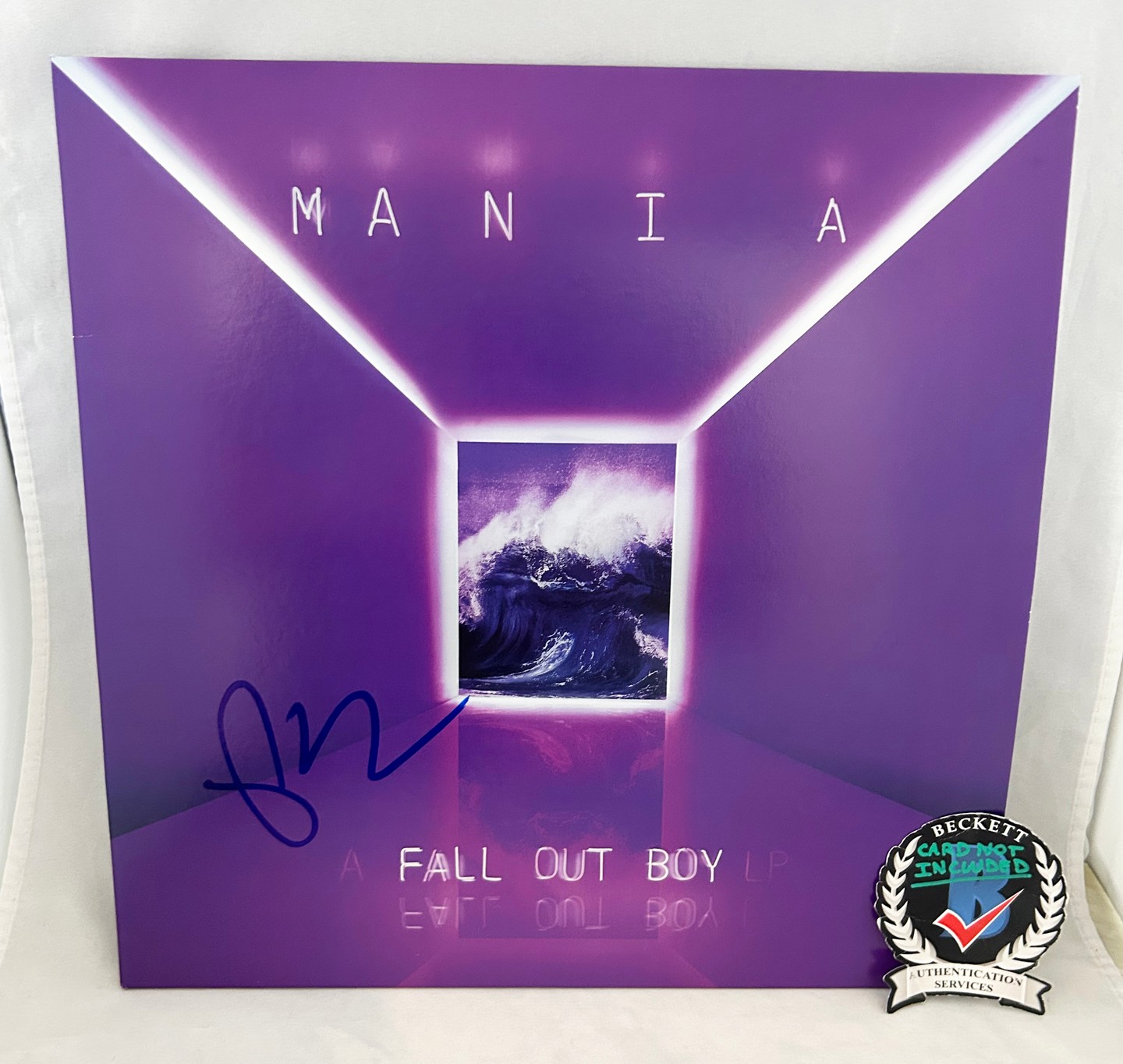 Pete Wentz Signed Vinyl LP Album Fall Out Boy Mania Beckett BAS