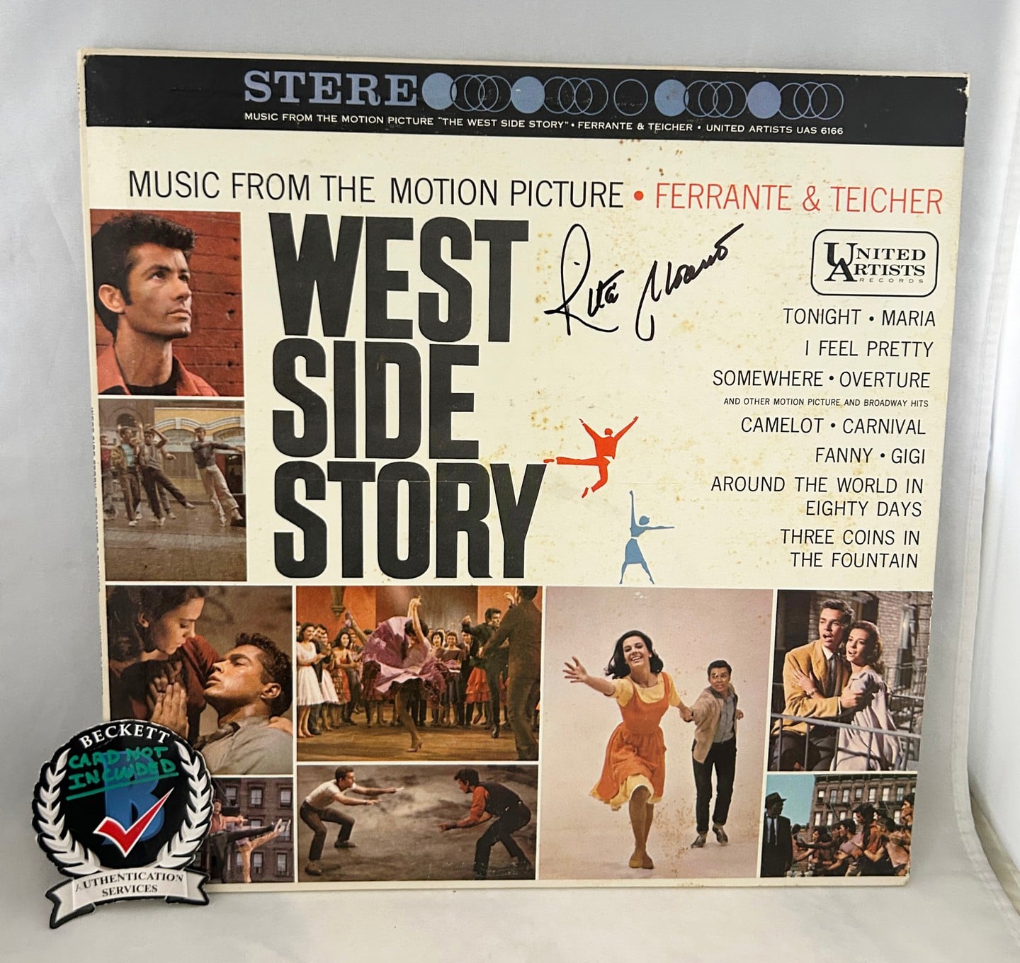 Rita Moreno Signed Vinyl LP Album West Side Story Soundtrack Beckett BAS