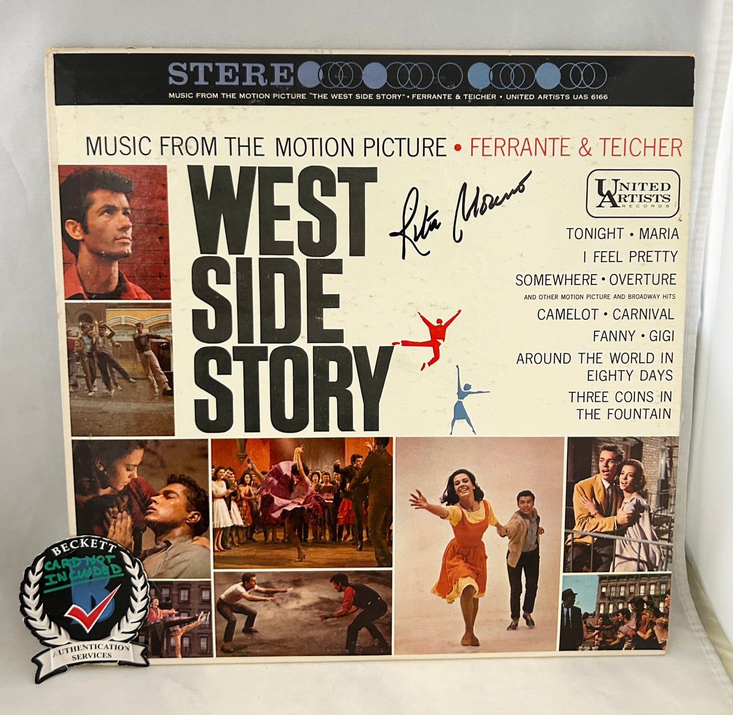 Rita Moreno Signed Vinyl LP Album West Side Story Soundtrack Beckett BAS 1