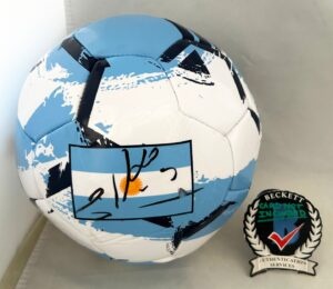 Leandro Paredes Signed Soccer Ball Argentina 2022 World Cup Beckett BAS