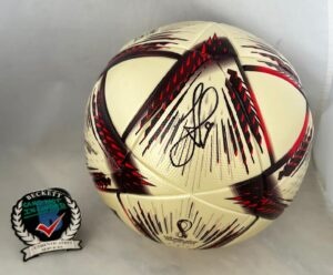 Julian Alvarez Signed Soccer Ball Argentina 2022 World Cup Beckett BAS