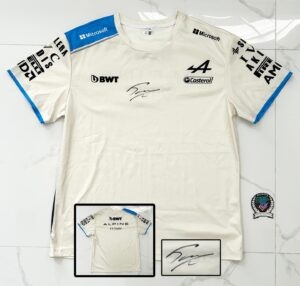Paul Aron Signed Shirt Alpine Formula 1 F1 Beckett BAS 1