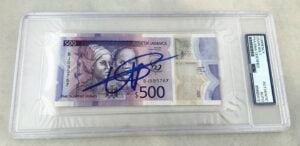 Usain Bolt Signed Official Jamaican Currency $500 Olympic Champion PSA/DNA 1