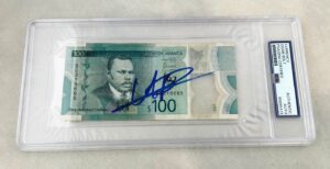 Usain Bolt Signed Official Jamaican Currency $100 Olympic Champion PSA/DNA