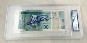 Usain Bolt Signed Official Jamaican Currency $100 Olympic Champion PSA/DNA 1