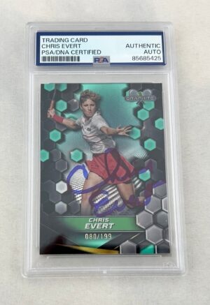 Chris Evert Signed Card 2024 Topps Graphite #56 80/199 PSA/DNA