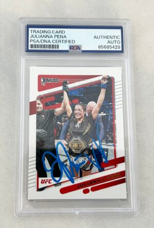 Julianna Pena Signed Card 2023 Donruss #52 UFC PSA/DNA