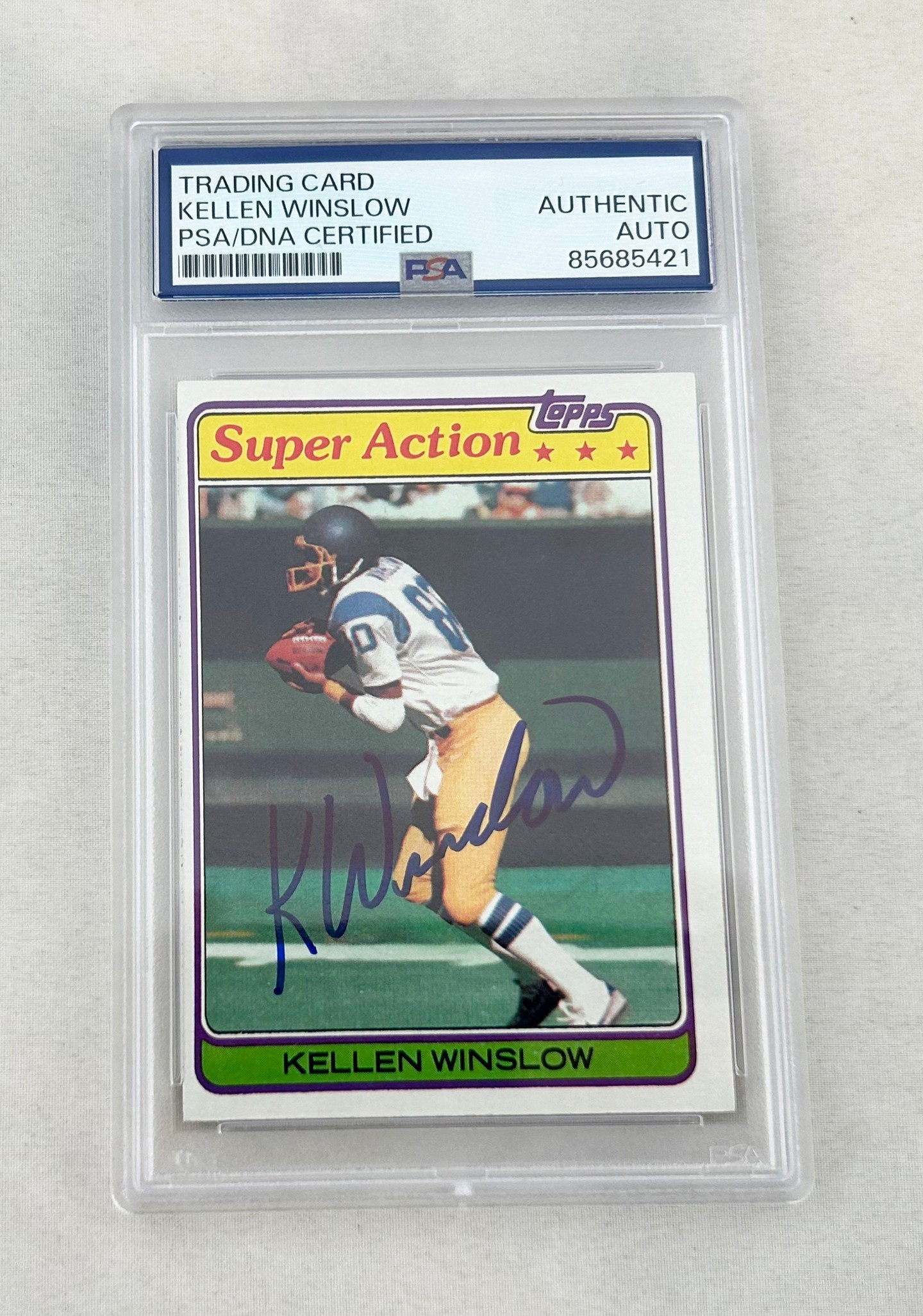 Kellen Winslow Signed Rookie Card 1981 Topps #524 PSA/DNA