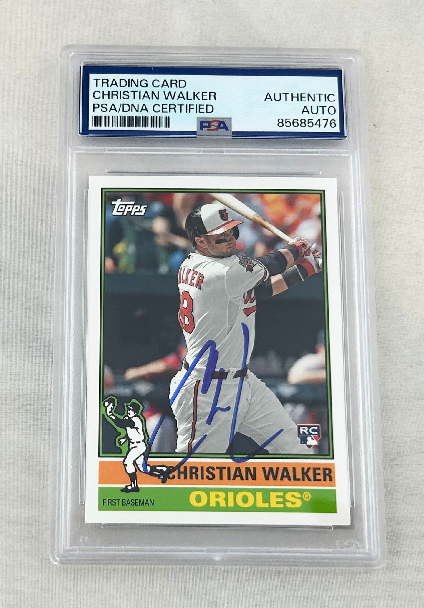 Christian Walker Signed Rookie Card 2015 Topps #182 PSA/DNA
