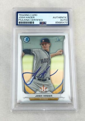 Josh Hader Signed Rookie Card 2014 Bowman 1st #BCP69 PSA/DNA