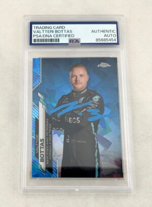 Valtteri Bottas Signed Rookie Card 2020 Topps Chrome Sapphire#2 F1 PSA/DNA