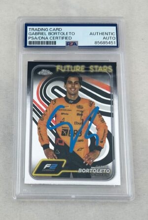 Gabriel Bortoleto Signed Rookie Card 2024 Topps Chrome #28 F2 PSA/DNA