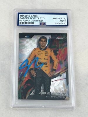 Gabriel Bortoleto Signed Rookie Card 2024 Topps Finest #28 F2 PSA/DNA