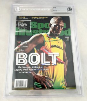 Usain Bolt Signed Sports Illustrated Magazine 2016 Rio Olympics Beckett BAS 3