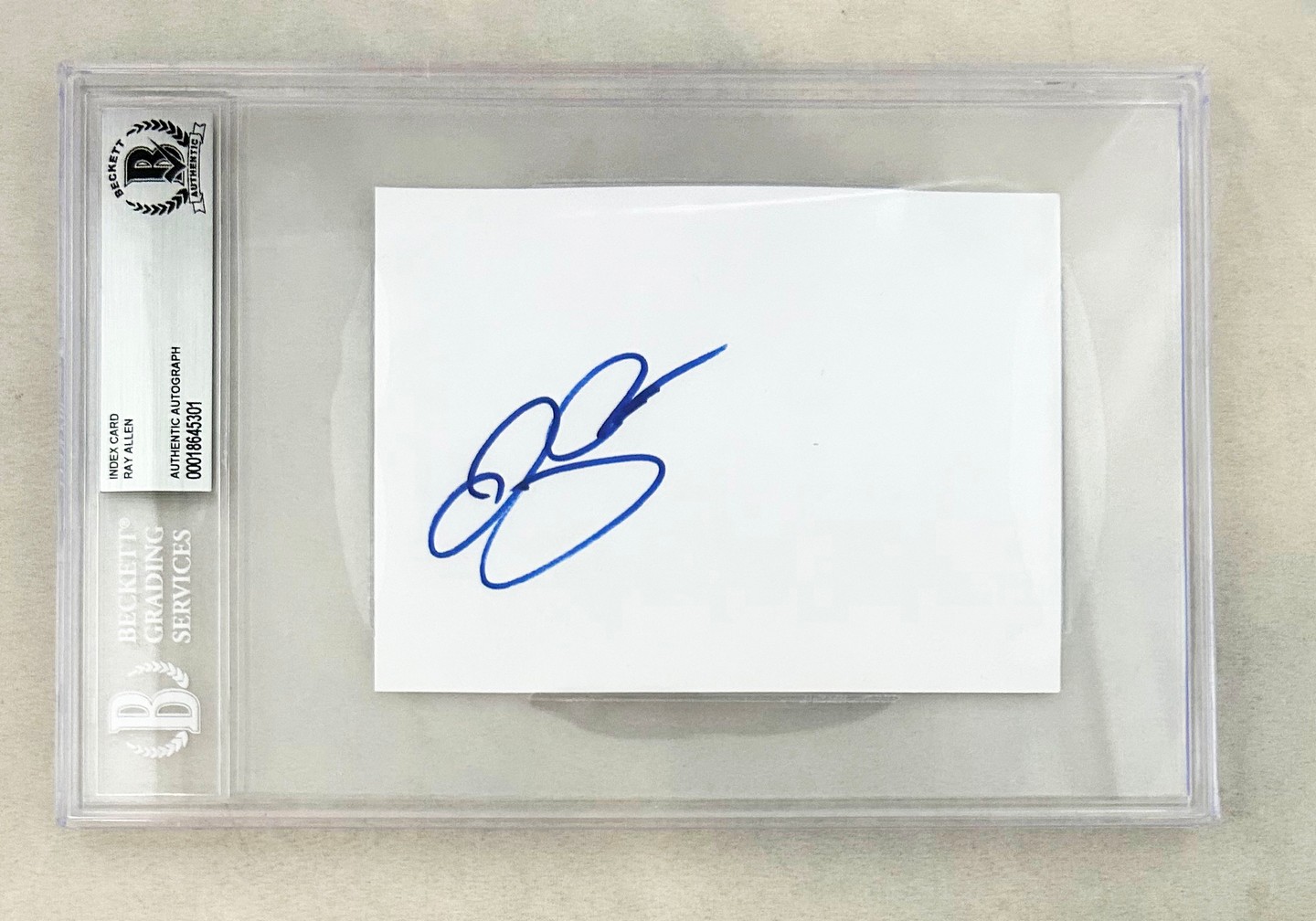 Ray Allen Signed Index Card Boston Celtics Beckett BAS