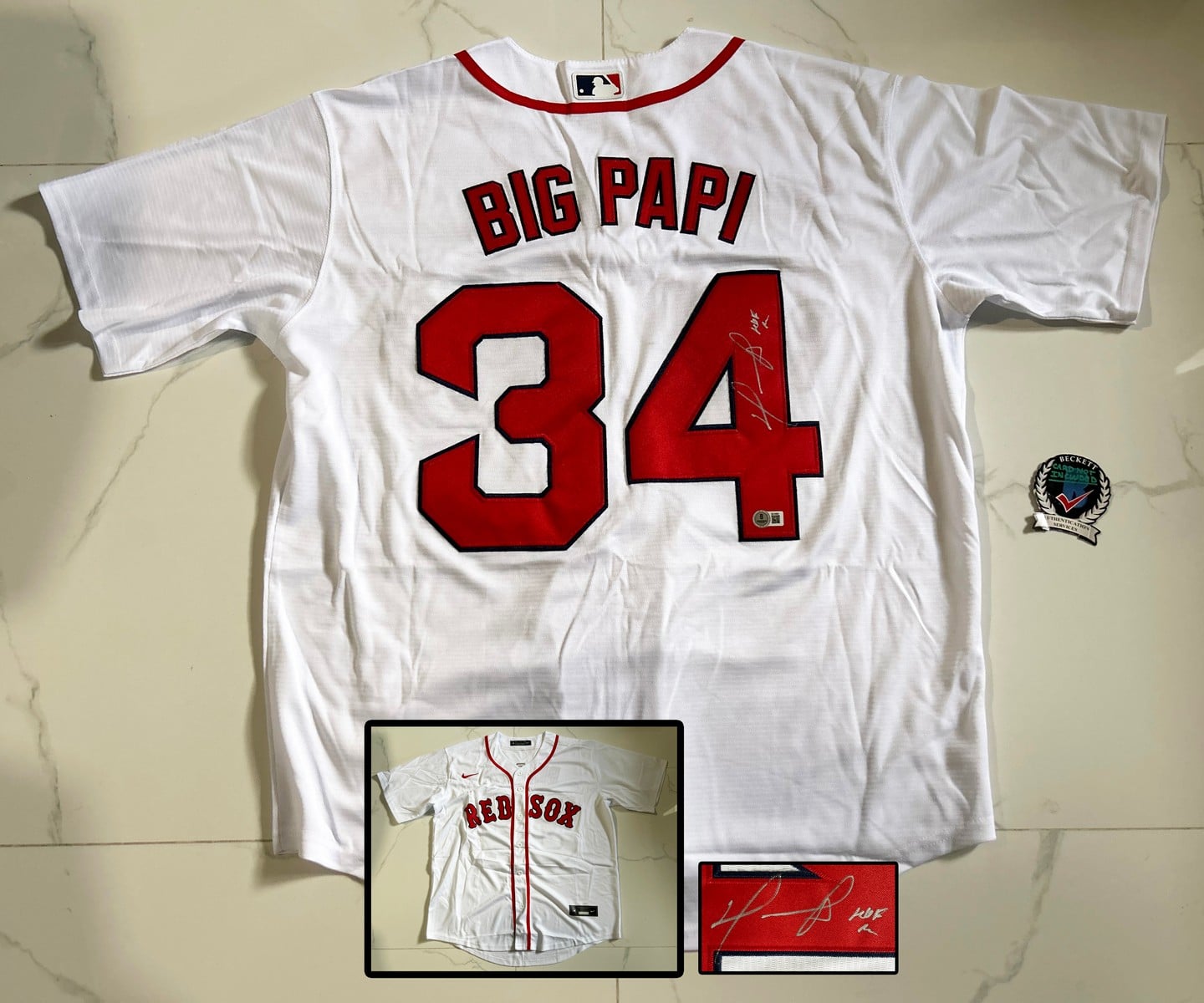 David Ortiz Signed Jersey Boston Red Sox HOF Big Papi Beckett BAS