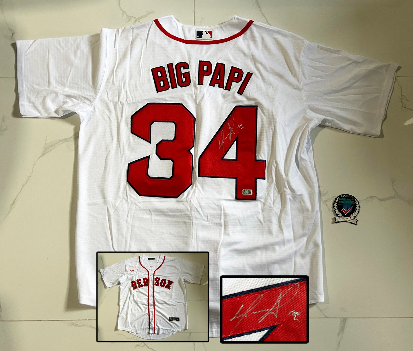 David Ortiz Signed Jersey Boston Red Sox HOF Big Papi Beckett BAS 1