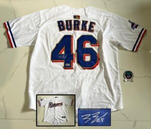 Brock Burke Signed Jersey Texas Rangers Beckett BAS