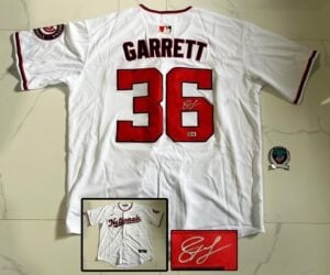 Stone Garrett Signed Jersey Washington Nationals Beckett BAS
