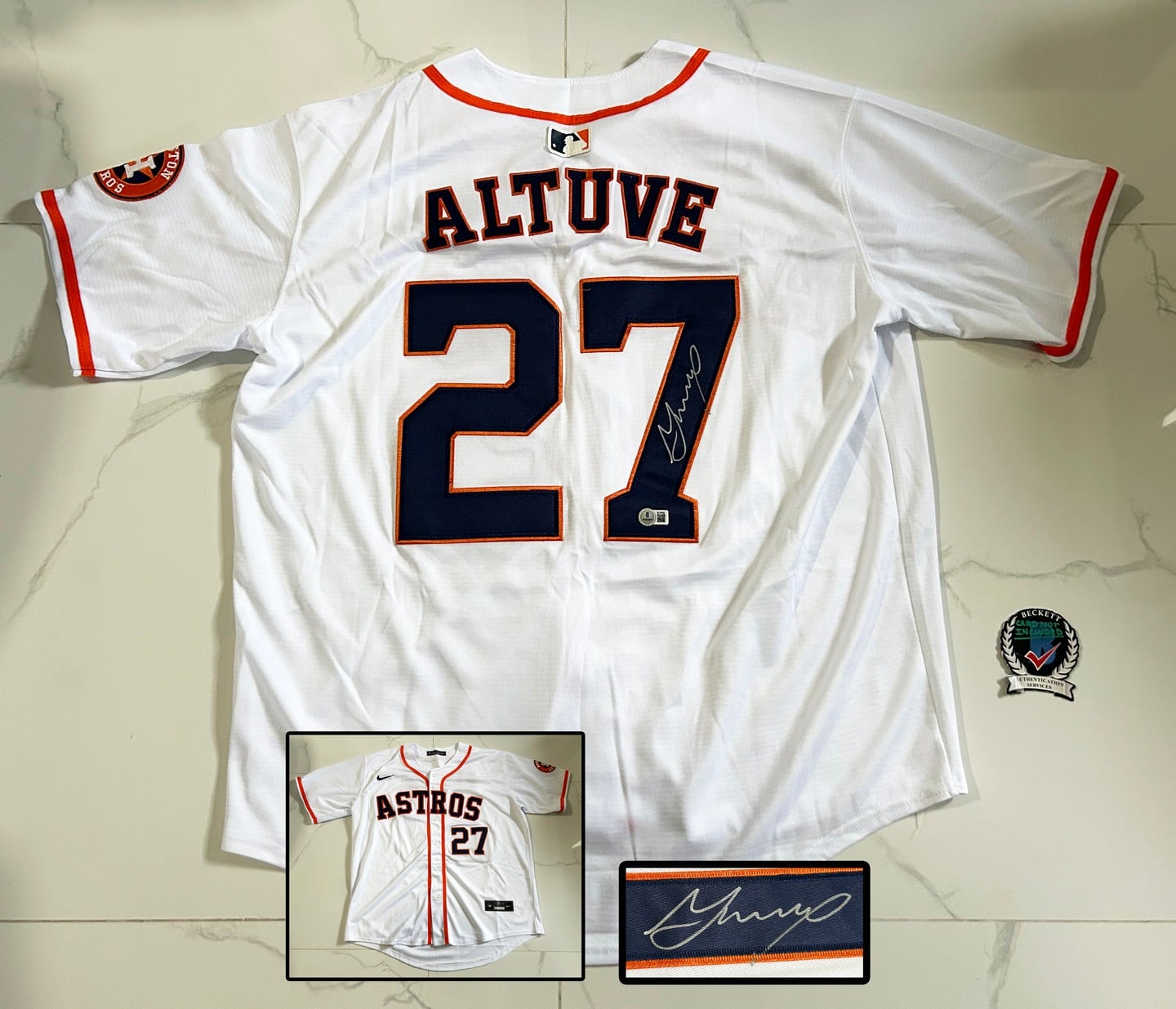 Jose Altuve Signed Jersey Houston Astros Beckett BAS 1