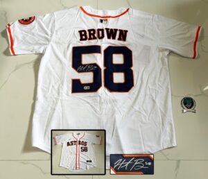 Hunter Brown Signed Jersey Houston Astros Beckett BAS