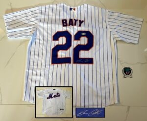 Brett Baty Signed Jersey New York Mets Beckett BAS