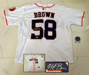 Hunter Brown Signed Jersey Houston Astros Beckett BAS