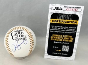 Alex Rodriguez Signed Gold Glove Baseball New York Yankees JSA 1