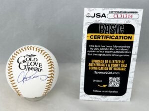 Alex Rodriguez Signed Gold Glove Baseball New York Yankees JSA
