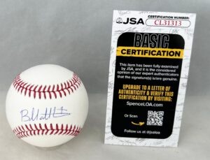 Brice Matthews Signed Authentic MLB Baseball Houston Astros JSA
