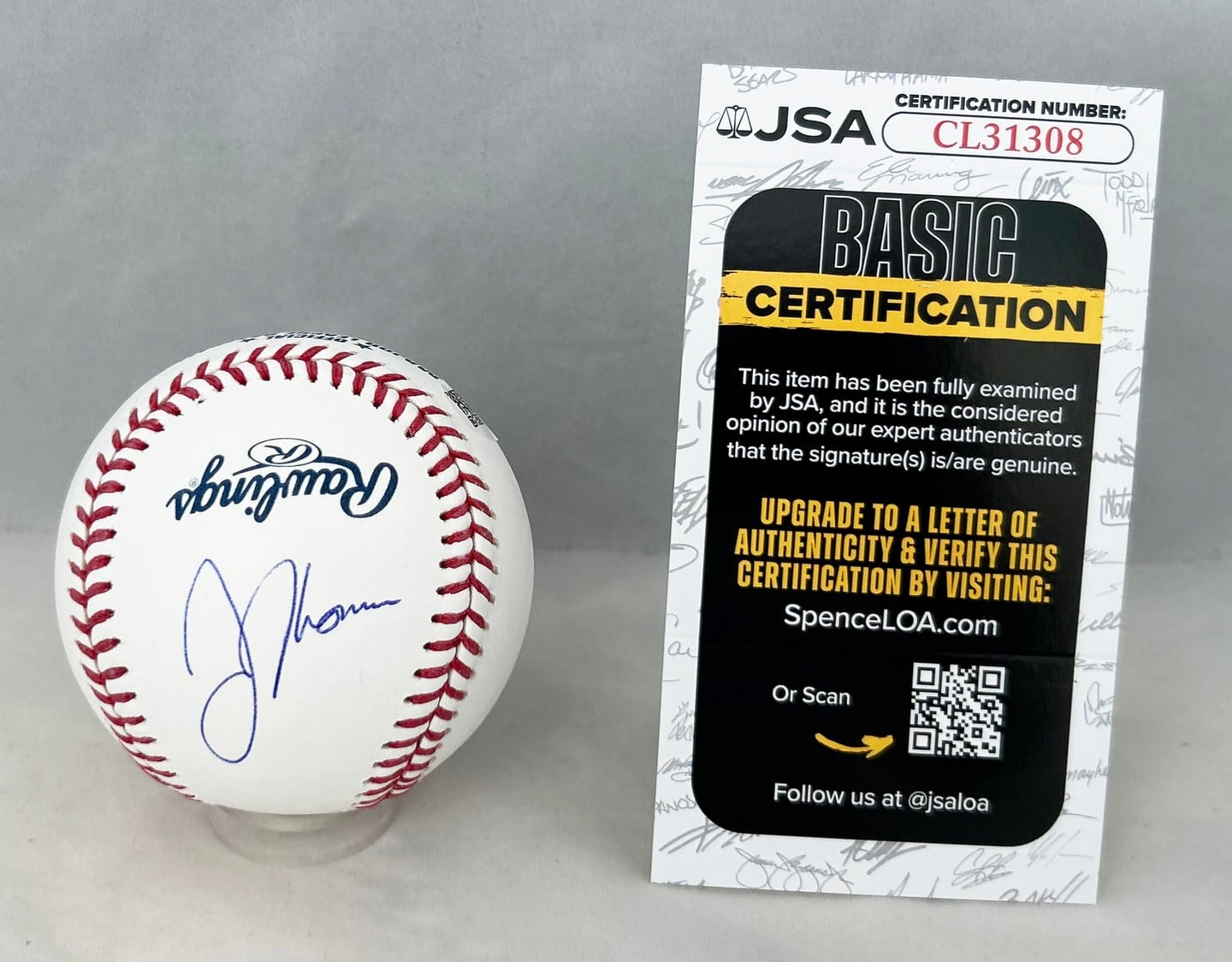 Justin Thomas Signed Baseball PGA Golfer JSA