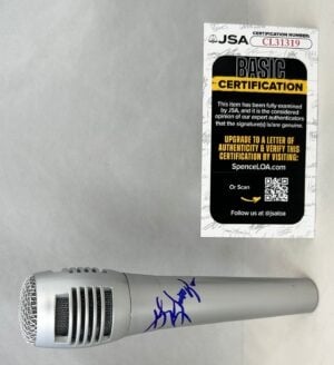 Gilberto Santa Rosa Signed Microphone JSA 1
