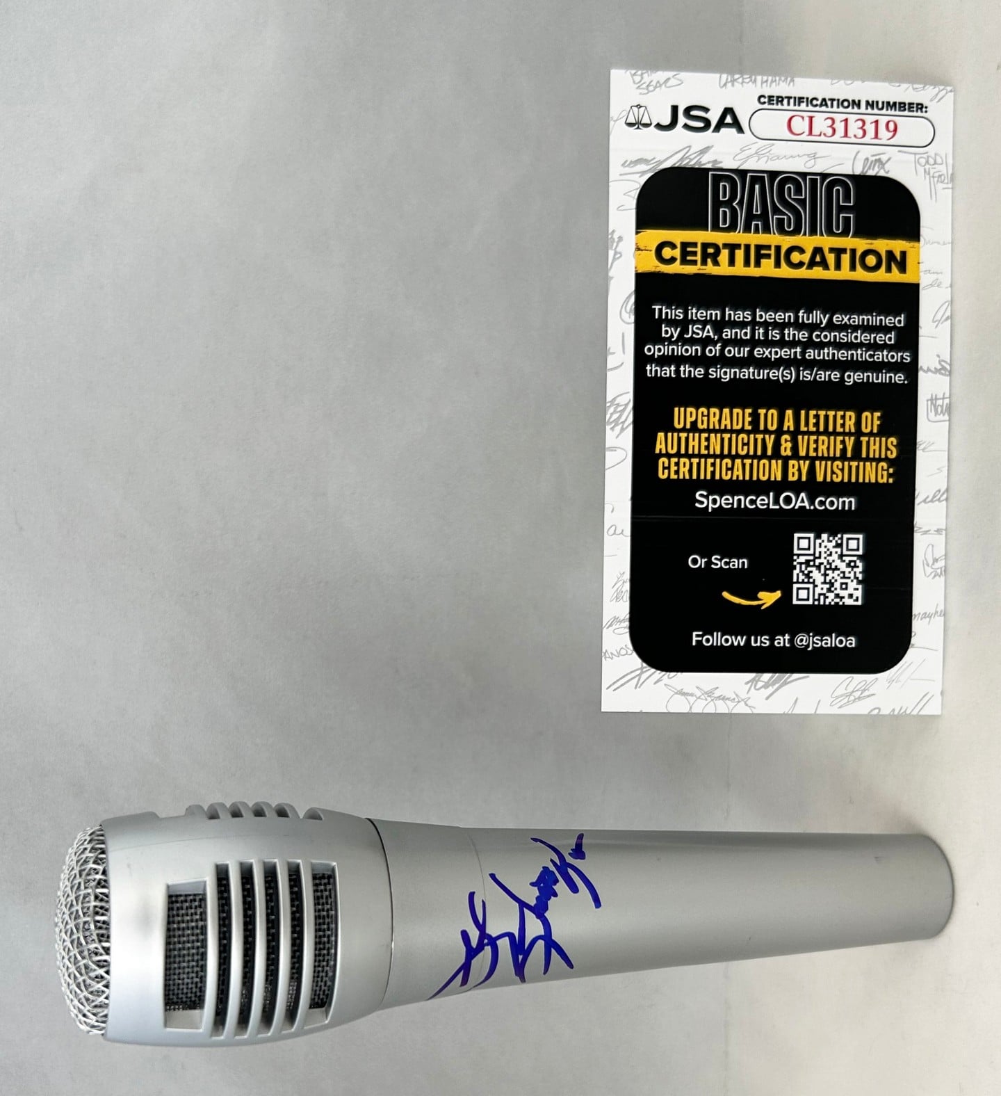 Gilberto Santa Rosa Signed Microphone JSA 1
