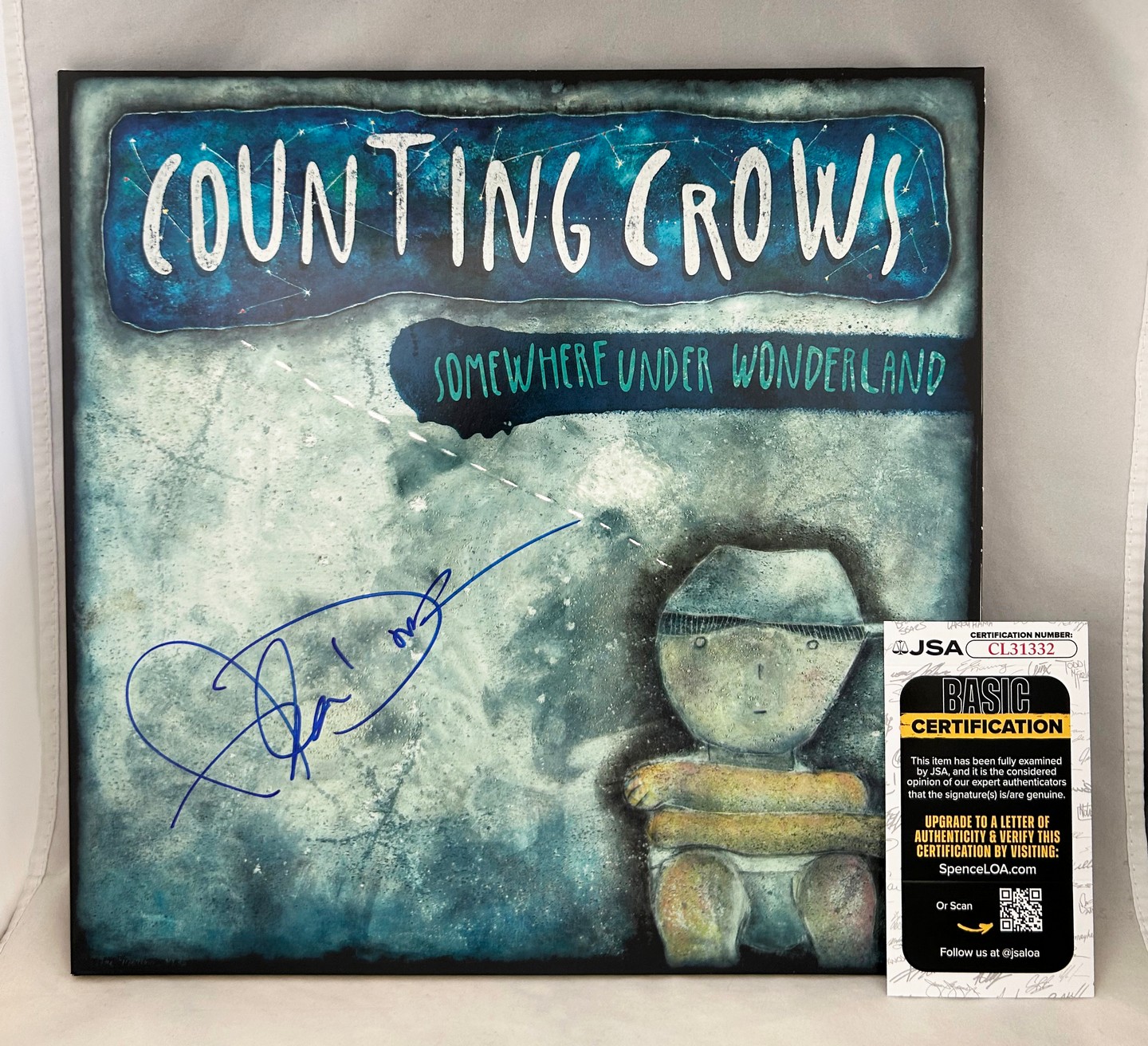 Adam Duritz Signed Vinyl LP Album Counting Crows Somewhere Under Wonderland JSA
