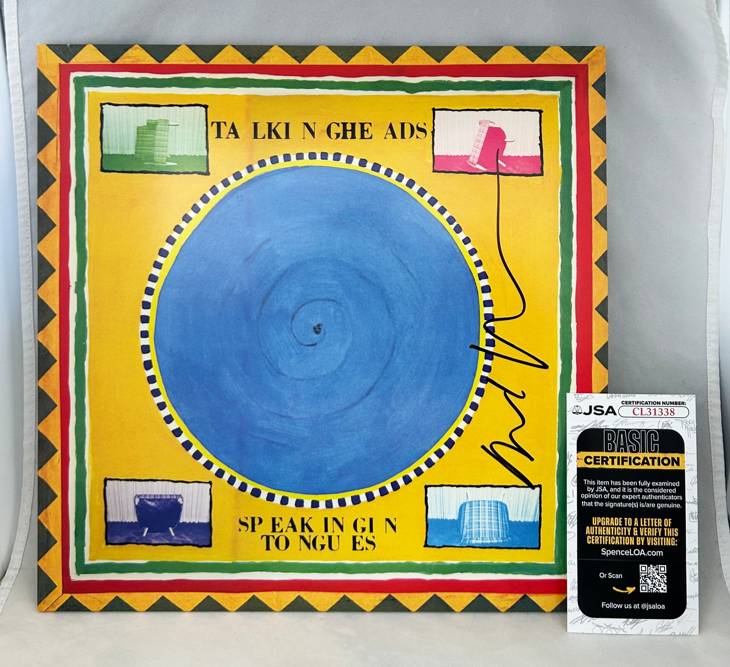 David Byrne Signed Vinyl LP Album Talking Heads Speaking In Tongues JSA